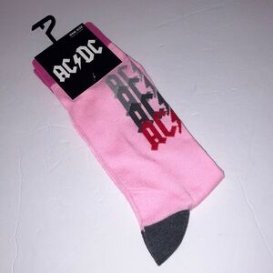 AC/DC Pink and‎ Black Casual Socks